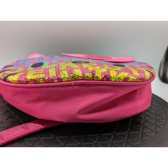 Sanrio Hello Kitty Shoulder Purse Bag Rainbow Pink Sequin Satin Zip 2012 - Picture 10 of 14
